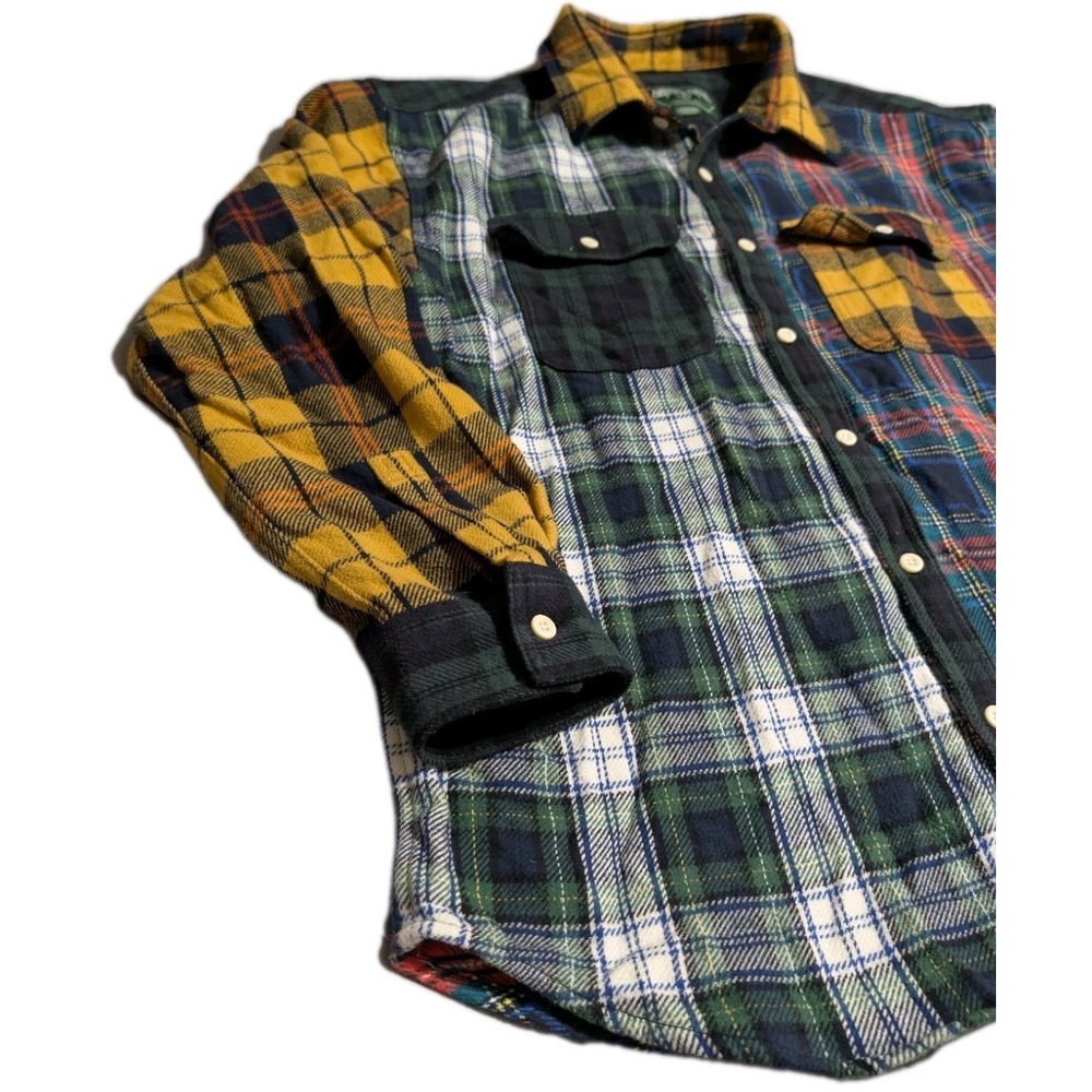 American Eagle Heavyweight Patchwork Flannel Shir… - image 2